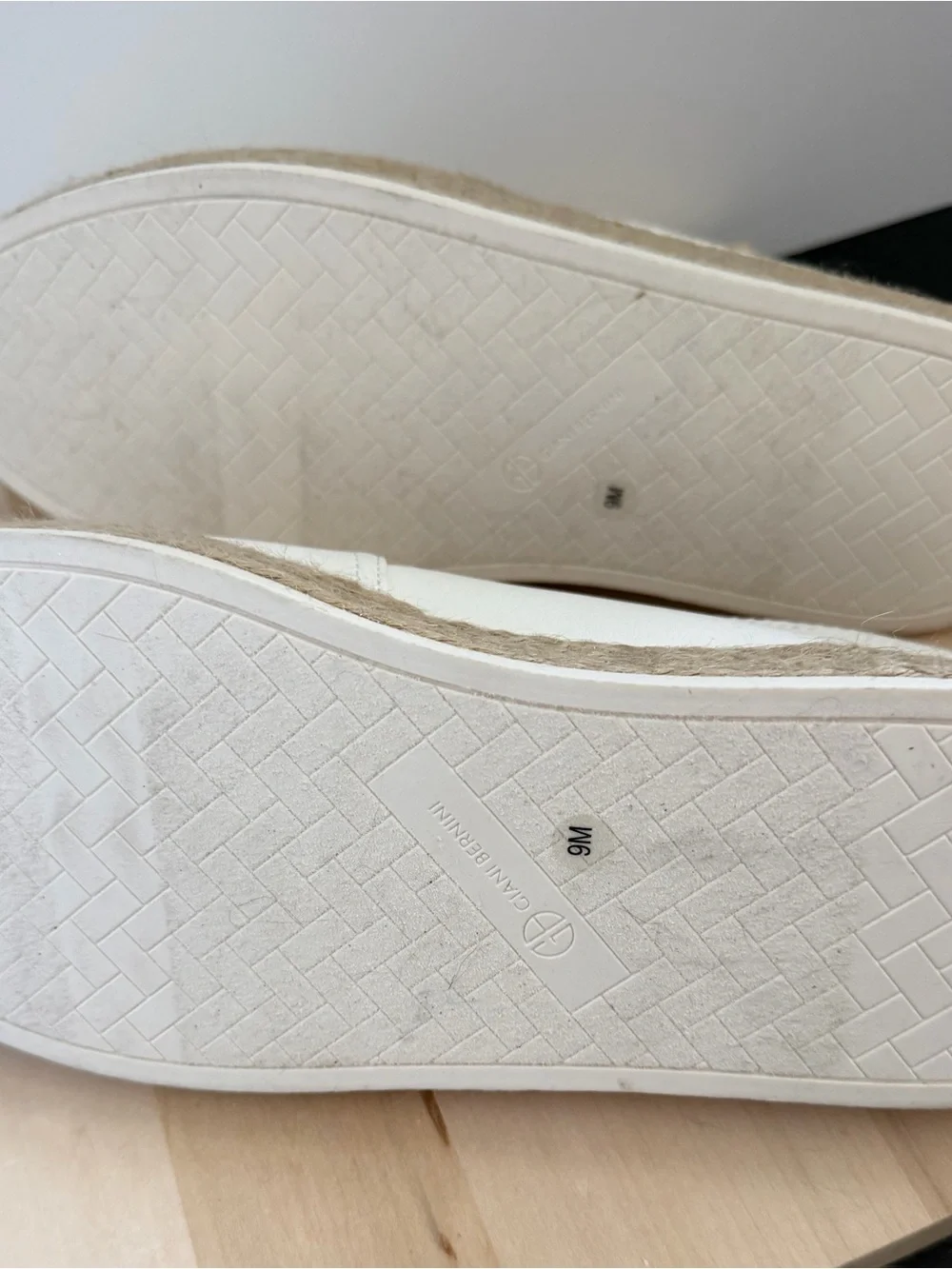 Giani Bernini White Espadrille Slip-On Flats